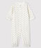 Combisac bébé imprimé lapins en coton biologique blanc MARSHMALLOW/blanc MULTICO
