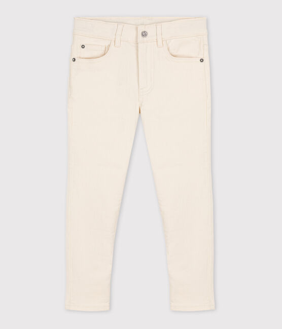 Pantalon en denim enfant fille / garçon écru AVALANCHE