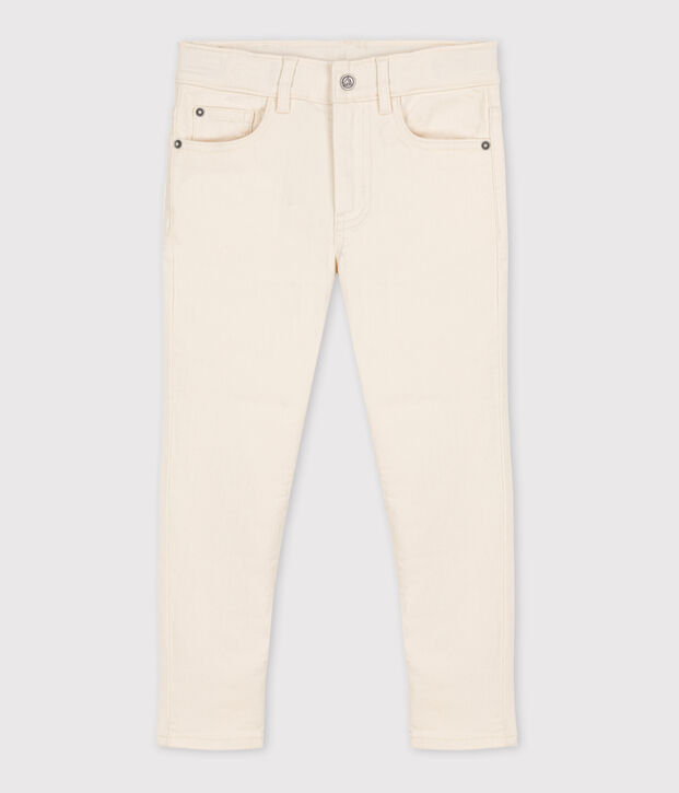 Pantalon en denim enfant gar&ccedil;on &eacute;cru