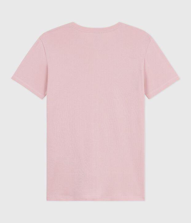 Tee-shirt femme l'iconique en coton manches courtes rose clair