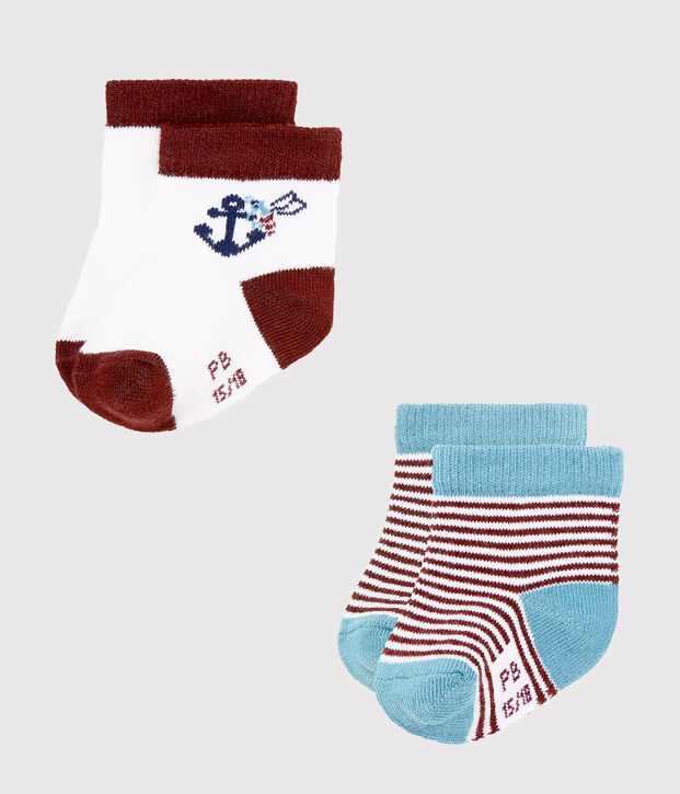 Lot de 2 paires de chaussettes b&eacute;b&eacute; gar&ccedil;on multicouleur