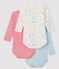Lot de 3 bodies manches longues bébé fille variante 1
