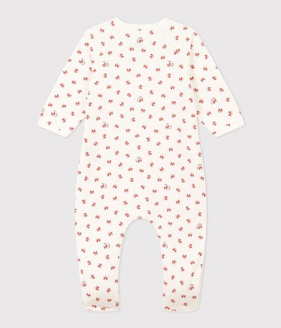 Pyjama bébé imprimé en molleton blanc MARSHMALLOW/blanc MULTICO