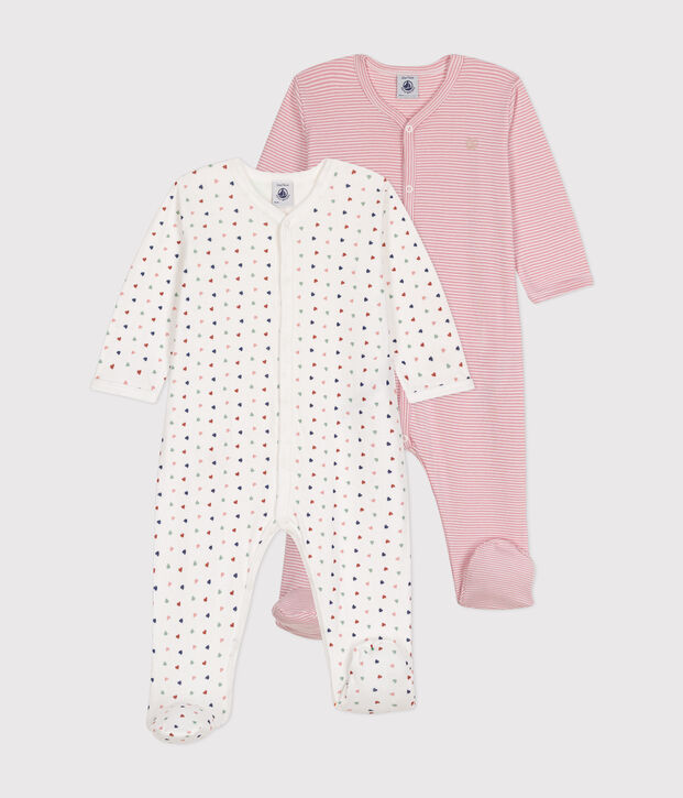 Lot de 2 pyjama b&eacute;b&eacute; en coton multicouleur