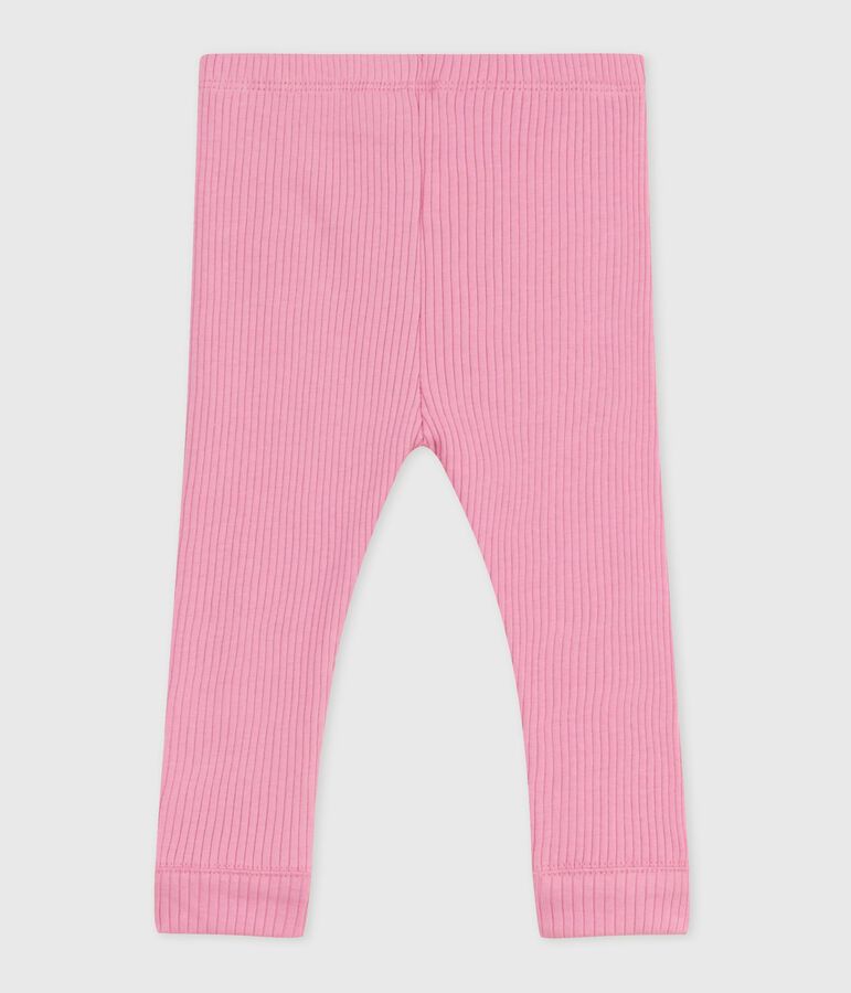 Legging b&eacute;b&eacute; en coton uni rose BOUDOIR