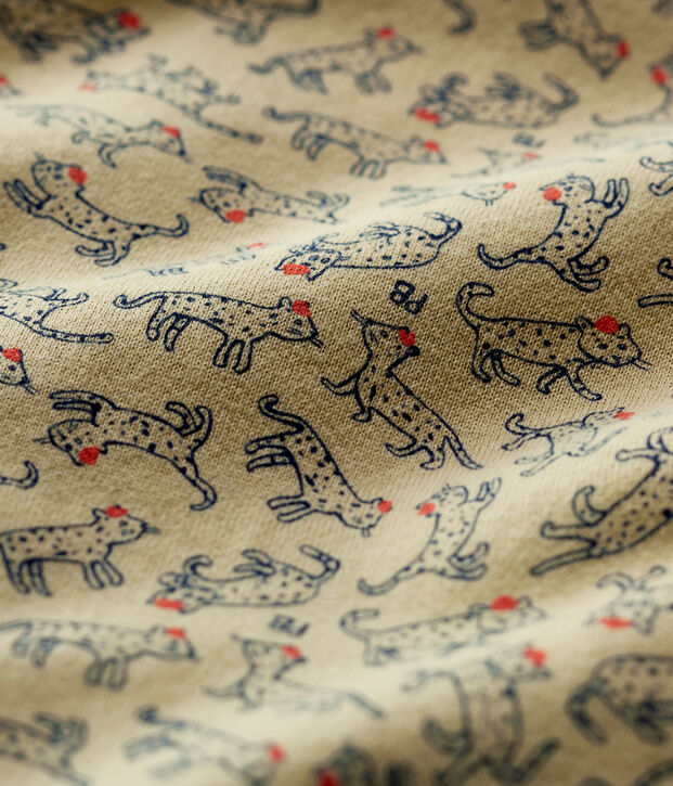 Combinaison en molleton b&eacute;b&eacute;. beige/multicouleur