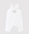 Salopette bébé matelassée en coton biologique blanc MARSHMALLOW