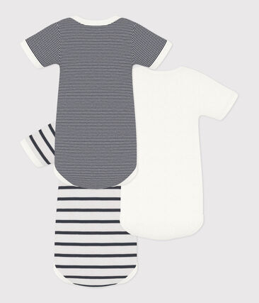 Lot de 3 bodies manches courtes bébé (Petit Bateau) - Image 1
