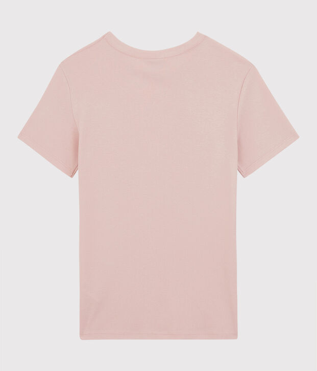 T-shirt col rond iconique en coton Femme rose