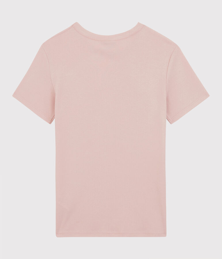 T-shirt col rond iconique en coton Femme rose
