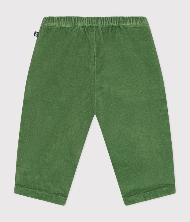 Pantalon en velours b&eacute;b&eacute; vert