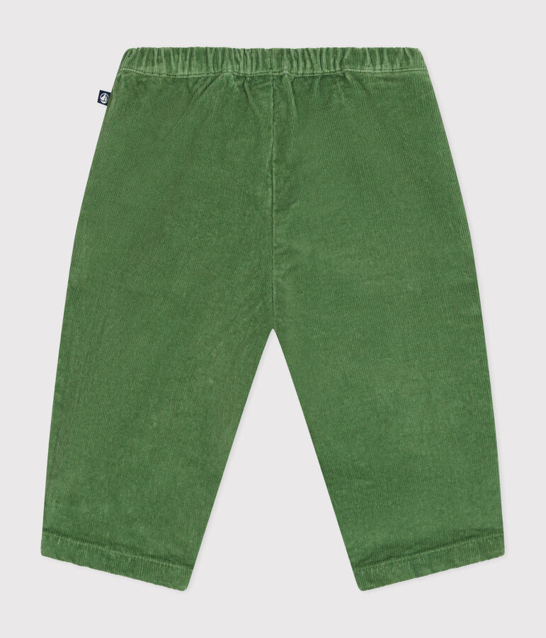 Pantalon en velours b&eacute;b&eacute; vert