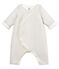 Combinaison longue bébé garçon rayée blanc MARSHMALLOW/beige PERLIN