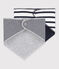 Lot de 2 bandanas-bavoirs bébé à rayures variante 1