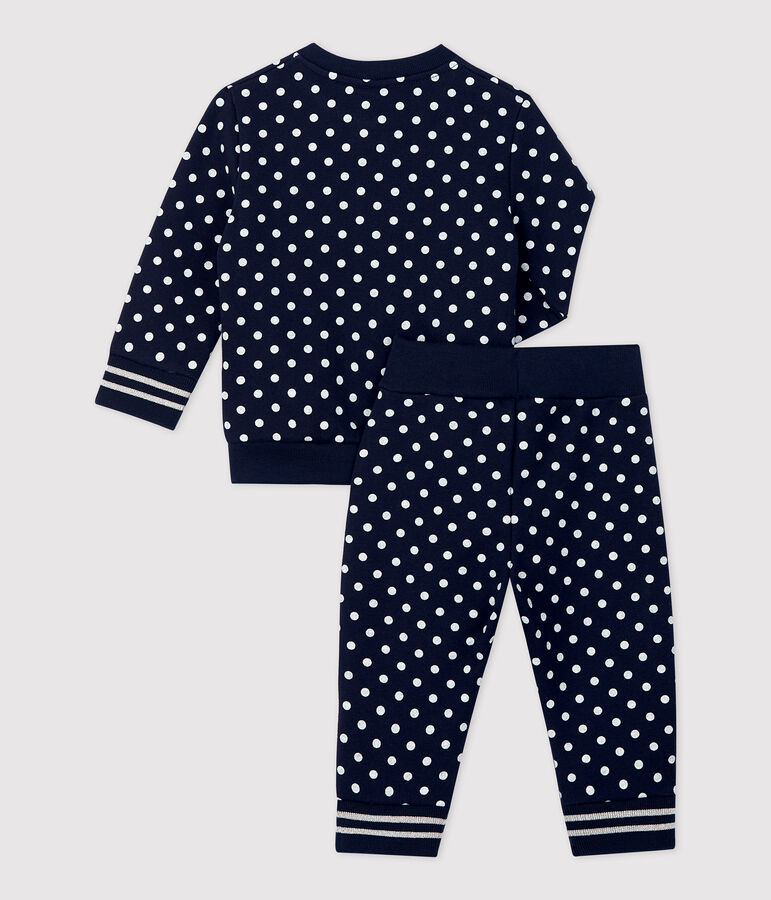 Ensemble jogging molleton b&eacute;b&eacute;. bleu/blanc