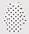 Chemise de nuit à pois fille en coton biologique blanc MARSHMALLOW/bleu MEDIEVAL