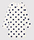 Chemise de nuit à pois fille en coton biologique