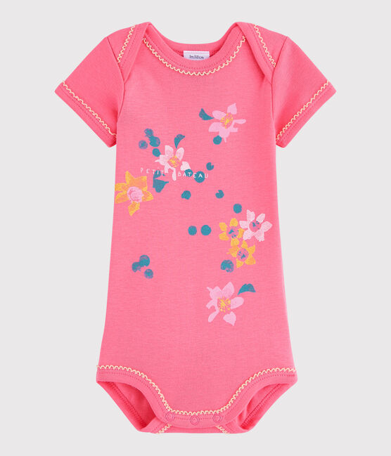 Body manches courtes bébé fille rose CUPCAKE
