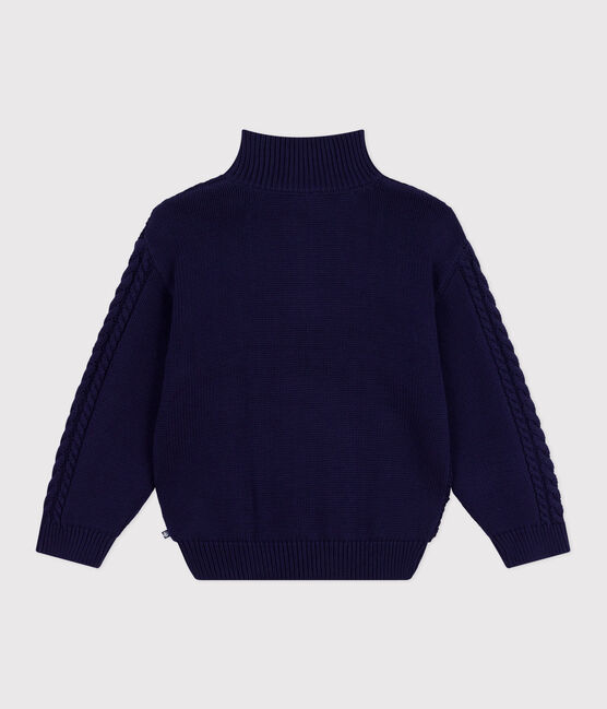 Pull col camionneur enfant en coton uni SOIR