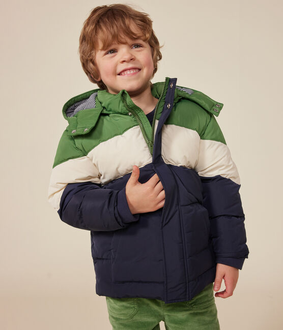 Doudoune enfant garçon bleu SMOKING/blanc MULTICO