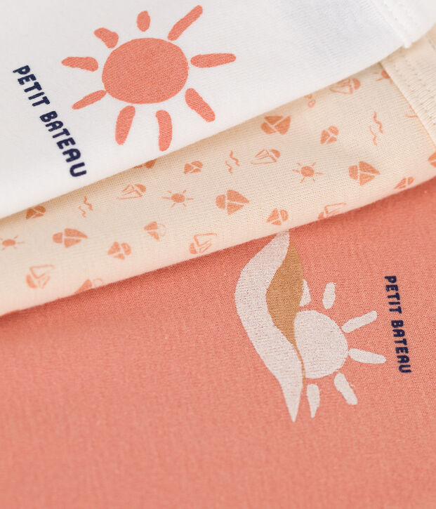 Lot de 3 bodies &agrave; bretelles en coton b&eacute;b&eacute; multicouleur