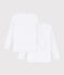 Lot de 2 tee-shirts blancs manches longues petite fille variante 1