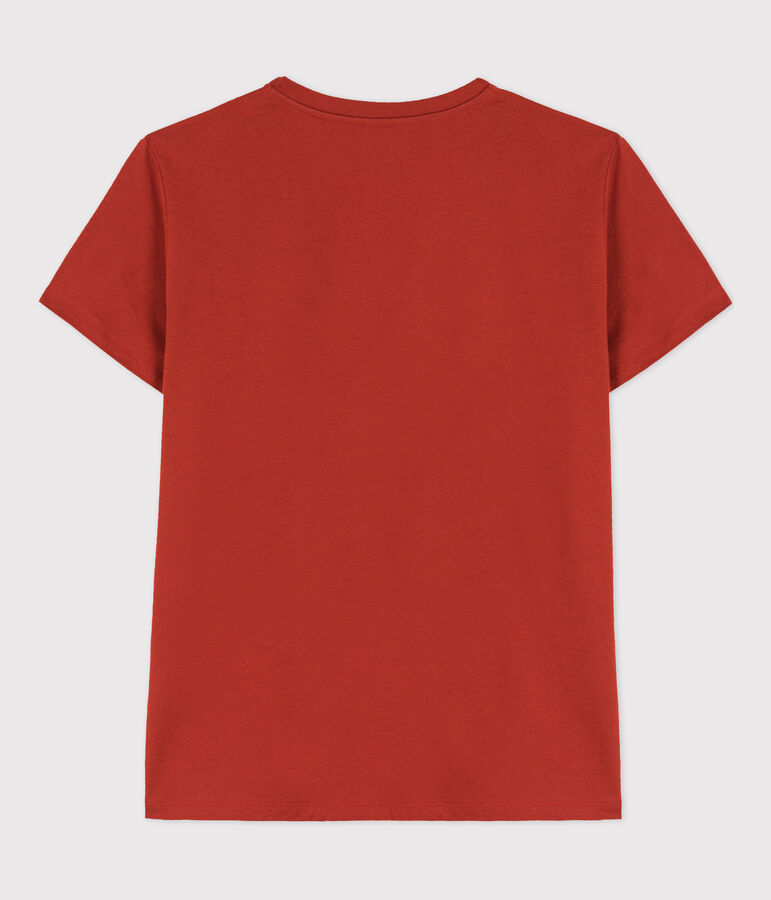 Tee-shirt LE DROIT col V en coton Femme rouge