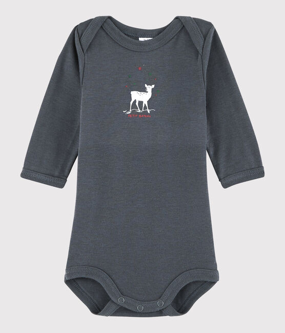 Body manches longues bébé garçon gris MAKI
