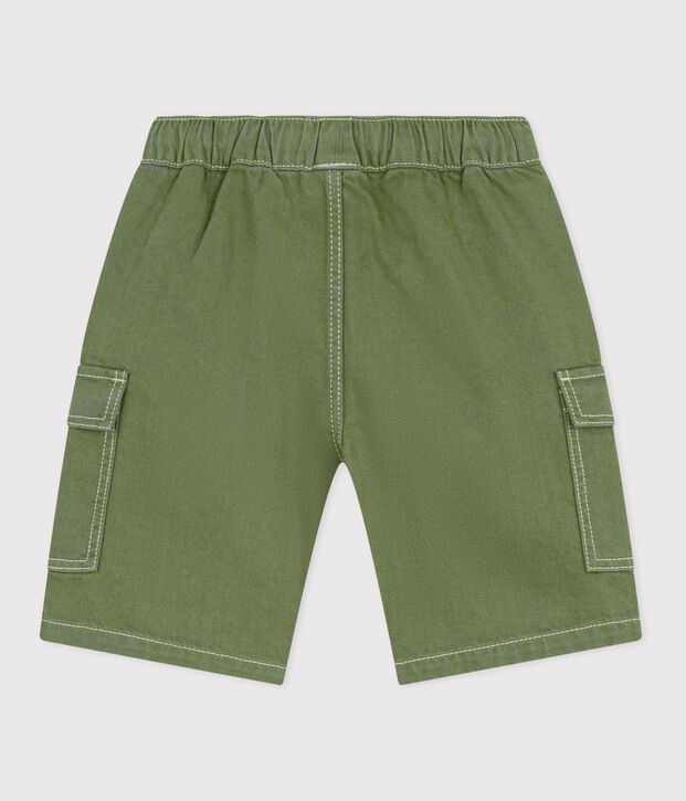 Bermuda cargo enfant en coton kaki