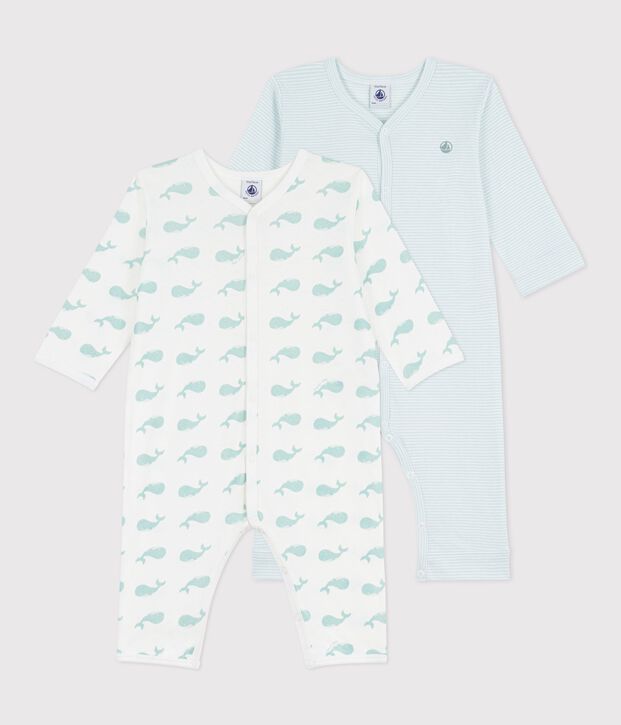 Lot de pyjamas b&eacute;b&eacute; sans pieds en coton imprim&eacute; multicouleur