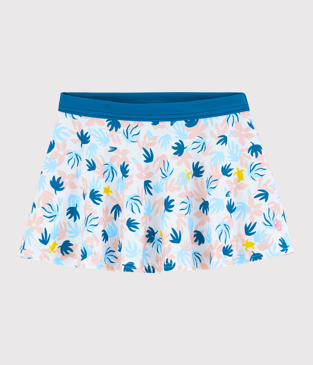 Jupe de bain enfant fille blanc/multicouleur