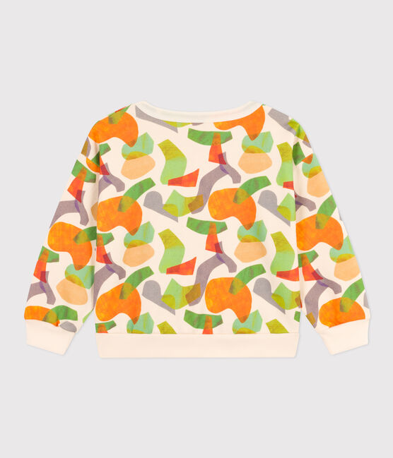 Sweatshirt imprimé en molleton enfant blanc AVALANCHE/ MULTICO