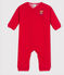 Combinaison longue en coton bio bébé rouge TERKUIT