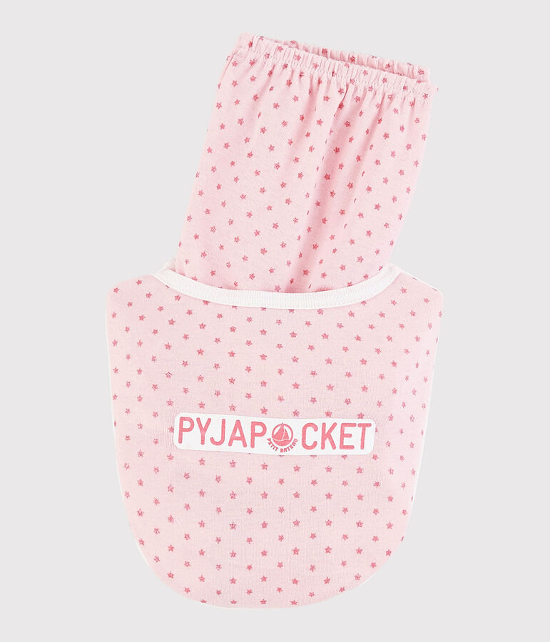 Pyjacourt hippocampes petite fille en coton blanc MARSHMALLOW/rose GRETEL