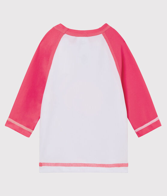 Tee-shirt anti-UV UPF 50+ bébé garçon/bébé fille blanc MARSHMALLOW/rose CUPCAKE