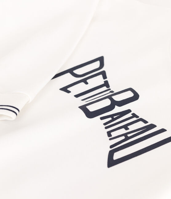 Sweatshirt femme en coton imprimé blanc MARSHMALLOW