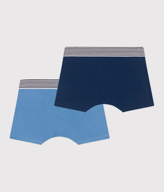 Lot de 2 boxers enfant en coton et élasthanne unis variante 1