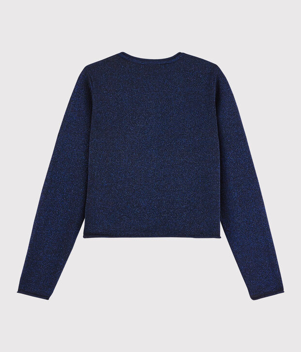 Cardigan en coton enfant fille bleu