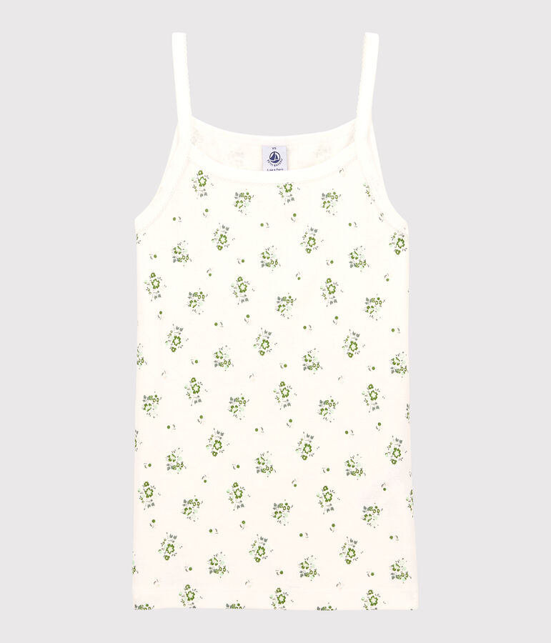 Chemise &agrave; bretelles L'ICONIQUE en coton Femme blanc MARSHMALLOW/blanc MULTICO