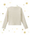 Cardigan enfant fille bi-matière blanc MARSHMALLOW/jaune DORE