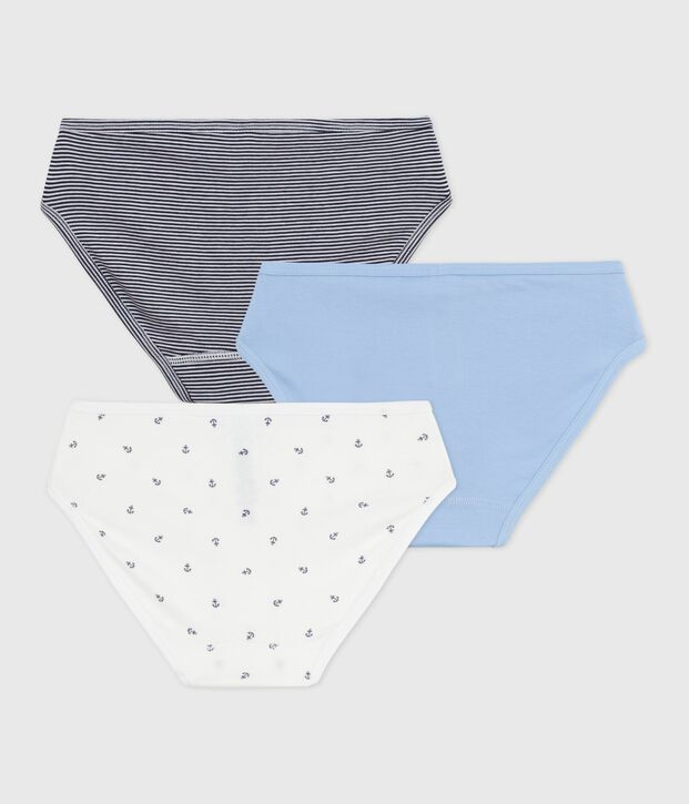 Lot de 3 culottes femme en coton multicouleur