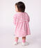 Robe bébé en coton manches longues rayée rose BOUDOIR/ MILK