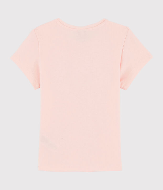 Tee shirt s&eacute;rigraphi&eacute; enfant fille rose