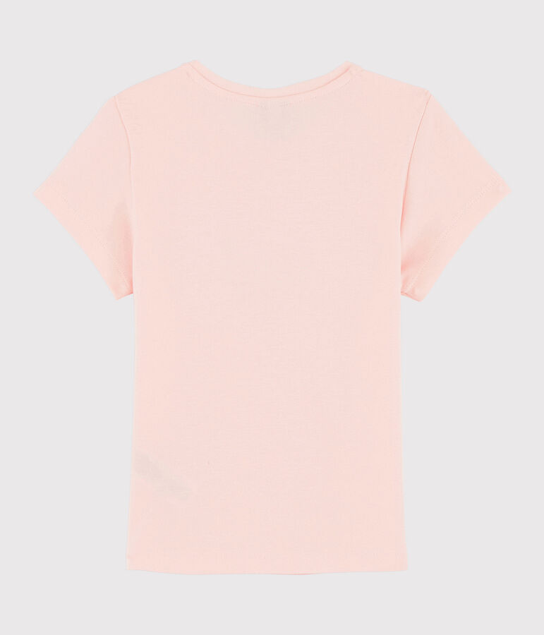 Tee shirt s&eacute;rigraphi&eacute; enfant fille rose