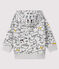 Sweatshirt à capuche bébé garçon gris BELUGA/blanc MULTICO