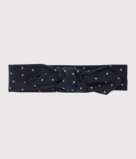 Bandeau enfant fille bleu SMOKING/blanc MULTICO