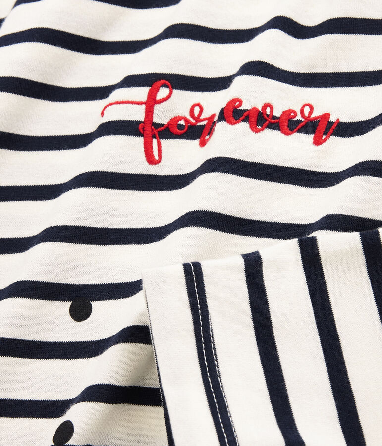 Tee shirt marini&egrave;re femme blanc/bleu