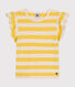 Tee-shirt rayé en jersey flammé enfant fille