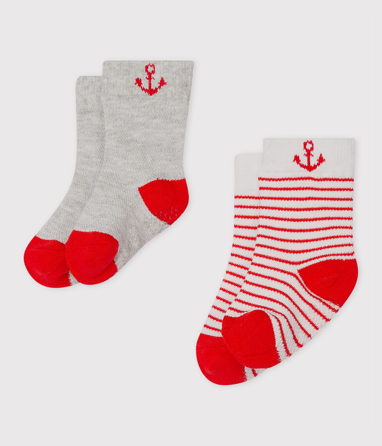 Lot de 2 paires de chaussettes b&eacute;b&eacute; gar&ccedil;on multicouleur