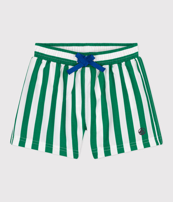 Short de bain bébé, imprimé rayé vert MARSHMALLOW/ JARDIN